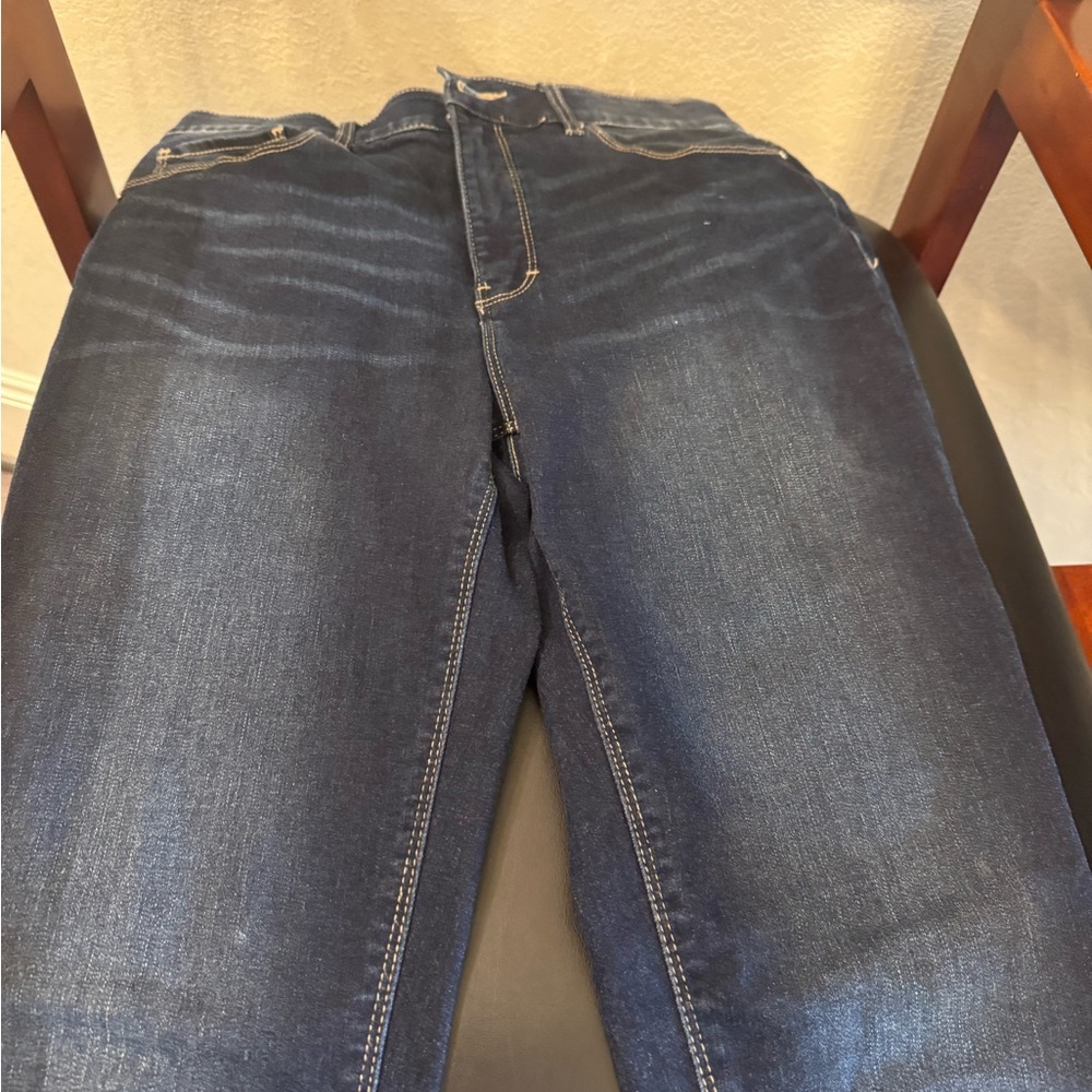 WHBM Dark Blue Denim skinny Jeans size 8